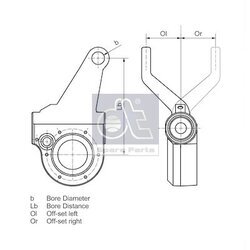 Pákový ovládač brzdového systému DT Spare Parts 1.18627 - obr. 1