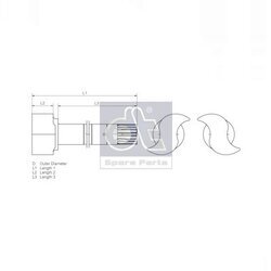 Hriadeľ brzdového kľúča DT Spare Parts 1.18793 - obr. 1