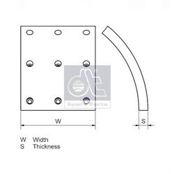 Sada brzd. oblož., Bubn. brzda DT Spare Parts 1.35019 - obr. 1