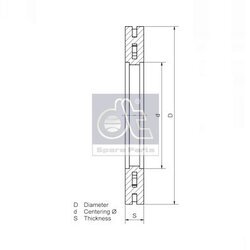 Brzdový kotúč DT Spare Parts 2.40347SP - obr. 2