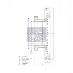 Brzdový kotúč DT Spare Parts 3.62060 - obr. 1