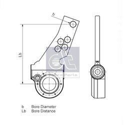 Pákový ovládač brzdového systému DT Spare Parts 10.43020 - obr. 1