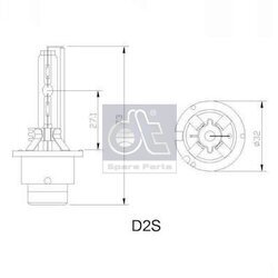 Žiarovka pre hlavný svetlomet DT Spare Parts 1.21595 D2S - obr. 1