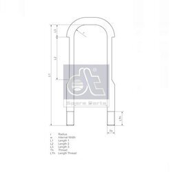 Spona listovej pružiny DT Spare Parts 1.25421 - obr. 1