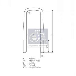 Spona listovej pružiny DT Spare Parts 1.25418 - obr. 2