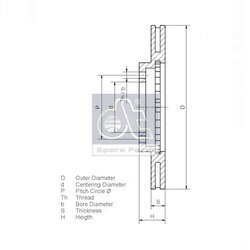 Brzdový kotúč DT Spare Parts 7.36013 - obr. 1