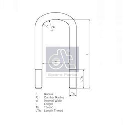 Spona listovej pružiny DT Spare Parts 10.16314 - obr. 1