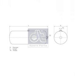 Zásobník vzduchu pre pneumatický systém DT Spare Parts 3.70101 - obr. 1