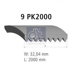 Ozubený klinový remeň DT Spare Parts 4.80702 - obr. 1