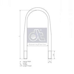 Spona listovej pružiny DT Spare Parts 6.11107 - obr. 1