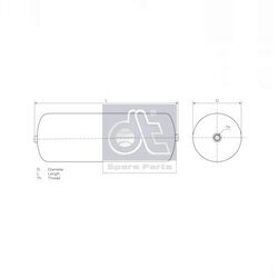 Zásobník vzduchu pre pneumatický systém DT Spare Parts 4.66439 - obr. 1