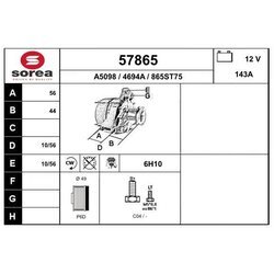 Alternátor EAI 57865