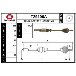 Hnací hriadeľ EAI T29106A