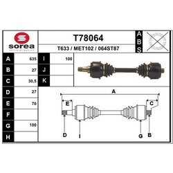 Hnací hriadeľ EAI T78064