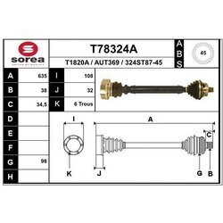 Hnací hriadeľ EAI T78324A