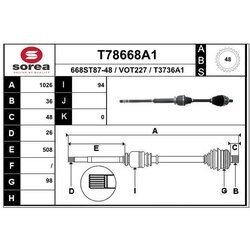 Hnací hriadeľ EAI T78668A1