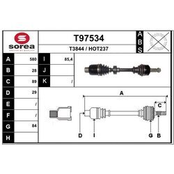 Hnací hriadeľ EAI T97534