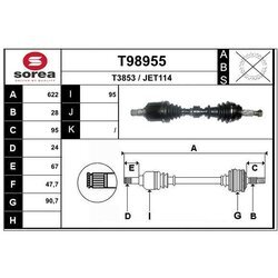 Hnací hriadeľ EAI T98955