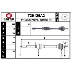 Hnací hriadeľ EAI T39126A2