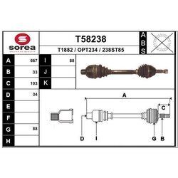 Hnací hriadeľ EAI T58238