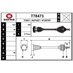 Hnací hriadeľ EAI T78473