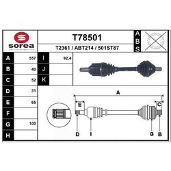 Hnací hriadeľ EAI T78501