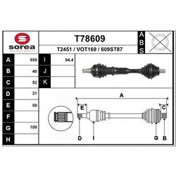 Hnací hriadeľ EAI T78609