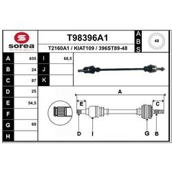 Hnací hriadeľ EAI T98396A1