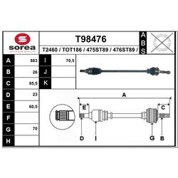 Hnací hriadeľ EAI T98476