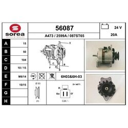 Alternátor EAI 56087