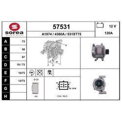 Alternátor EAI 57531