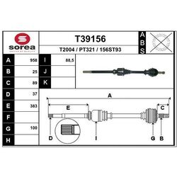 Hnací hriadeľ EAI T39156