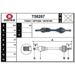 Hnací hriadeľ EAI T58267