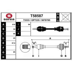 Hnací hriadeľ EAI T58587