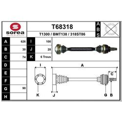 Hnací hriadeľ EAI T68318