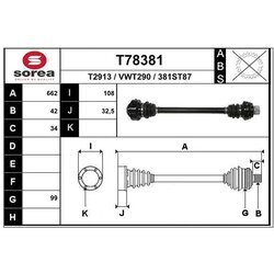 Hnací hriadeľ EAI T78381