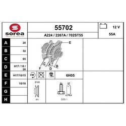 Alternátor EAI 55702