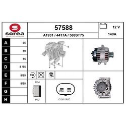 Alternátor EAI 57588
