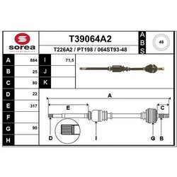 Hnací hriadeľ EAI T39064A2