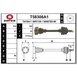 Hnací hriadeľ EAI T58306A1