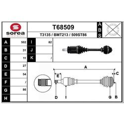 Hnací hriadeľ EAI T68509