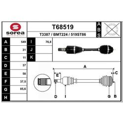 Hnací hriadeľ EAI T68519