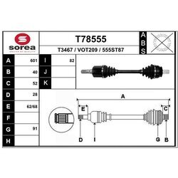 Hnací hriadeľ EAI T78555