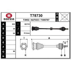 Hnací hriadeľ EAI T78730