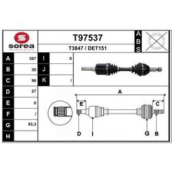 Hnací hriadeľ EAI T97537