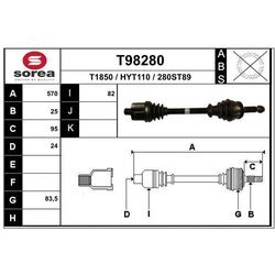 Hnací hriadeľ EAI T98280