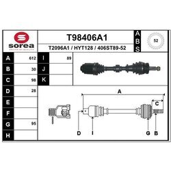 Hnací hriadeľ EAI T98406A1