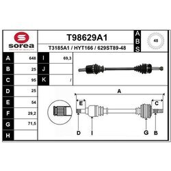 Hnací hriadeľ EAI T98629A1