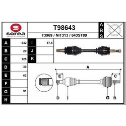 Hnací hriadeľ EAI T98643