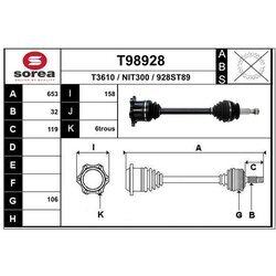 Hnací hriadeľ EAI T98928